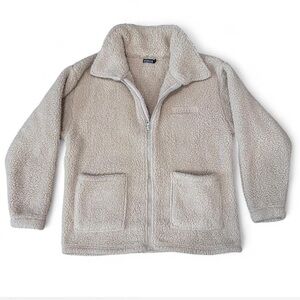 ‘Cafe Collection’ Sherpa Jacket in Vanilla Latte